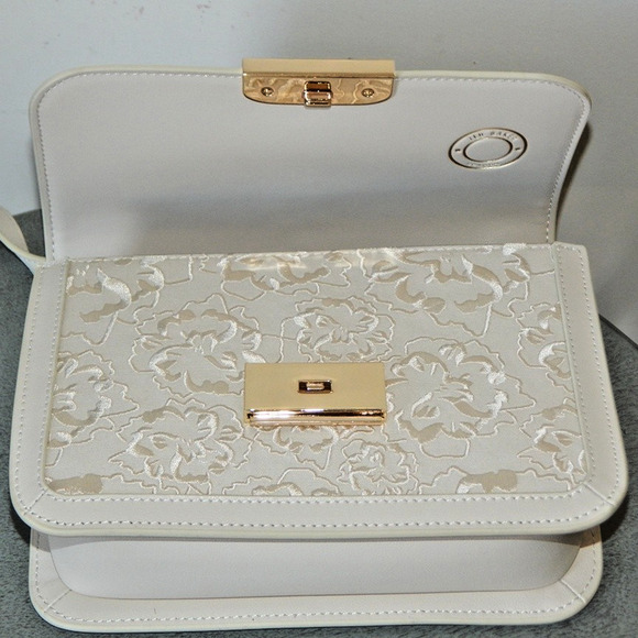 TED BAKER London Ginn Marie Floral Embroidered Crossbody Shoulder Bag Ivory NWT - Picture 13 of 14